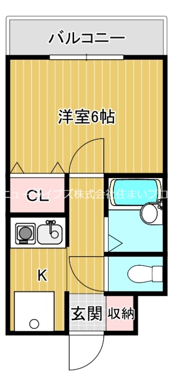 寝屋川市池田本町のマンションの間取り