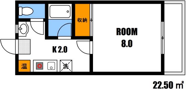 広島市安佐南区山本のアパートの間取り