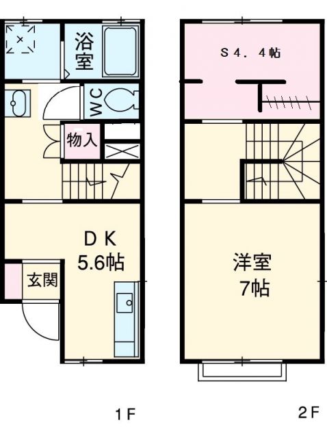 浜松市中央区半田町のアパートの間取り