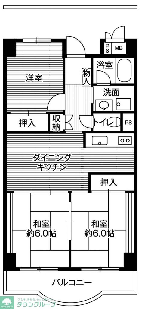 ビレッジハウス芝浦タワー1号棟 (1207号室)の間取り