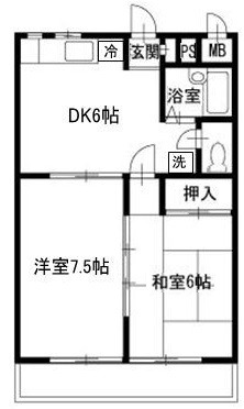 小田原市蓮正寺のマンションの間取り