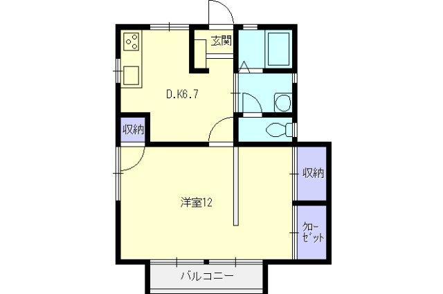 中之島インターハイツＡの間取り