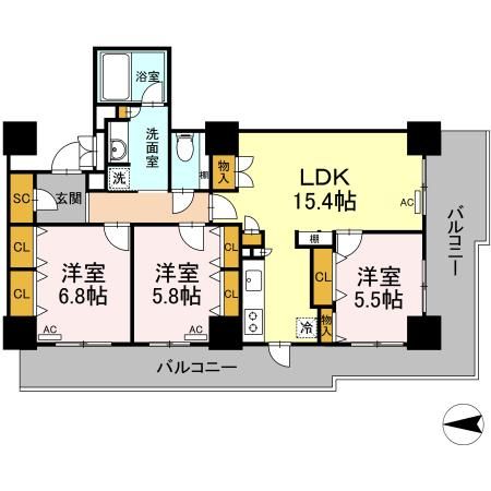 D’グラフォート盛岡駅前タワーズコテージ1101_間取り_0