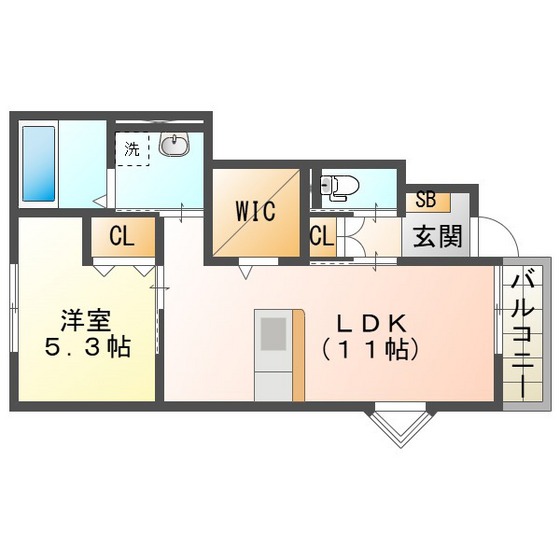 スマイシアＡＰＡＲＴＭＥＮＴ茂福町の間取り
