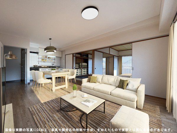 居室・リビング　※一部の画像は実際の写真に家具や調度品をCG合成したものです