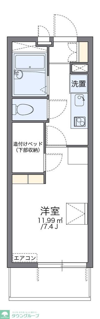 レオパレス翡翠第一の間取り写真
