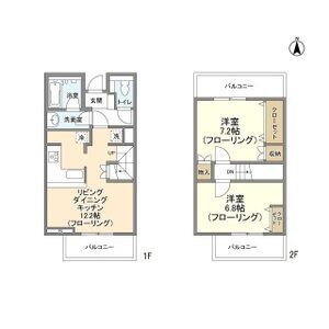 阪急箕面線 箕面駅 徒歩12分 3階建 築49年の間取り写真