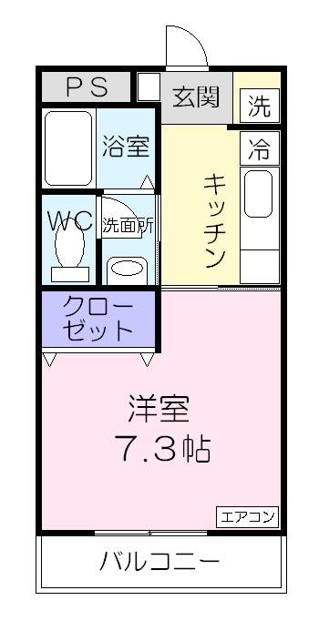 豊川市国府町のアパートの間取り