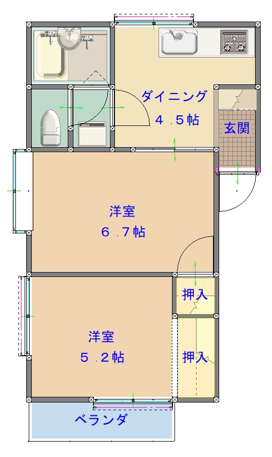 クリーンハイツBの間取り