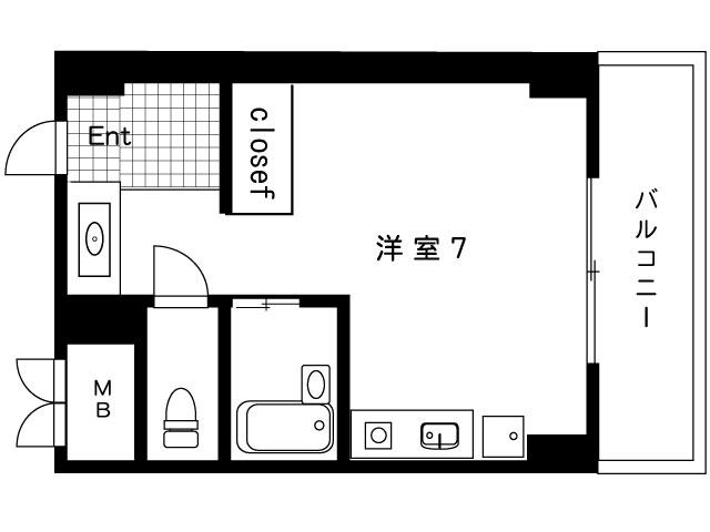 神戸市東灘区本山南町のマンションの間取り