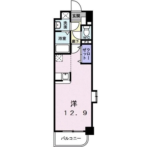 宇部市大字妻崎開作のマンションの間取り