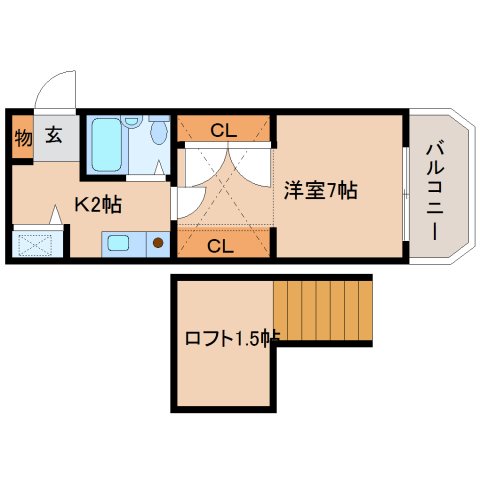 シティパレス佐保川Pー1の間取り