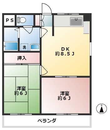 サンハウス86の間取り