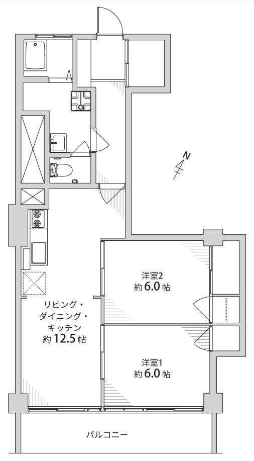 世田谷区尾山台のマンションの間取り