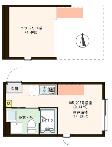 ハーモニーテラス高野台の間取り