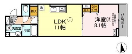 荒川区東日暮里のアパートの間取り