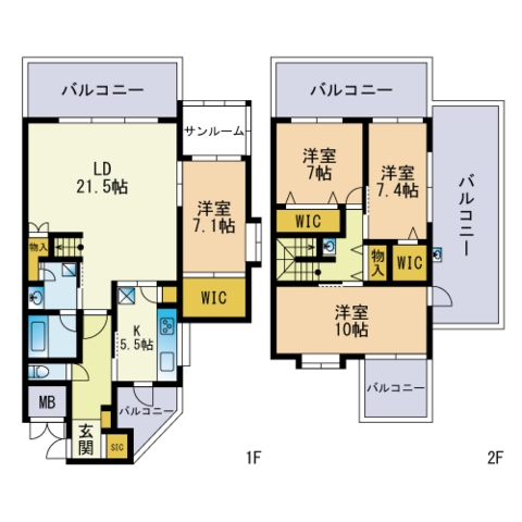 アントレ平尾参道の間取り