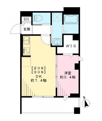 杉並区上荻のマンションの間取り