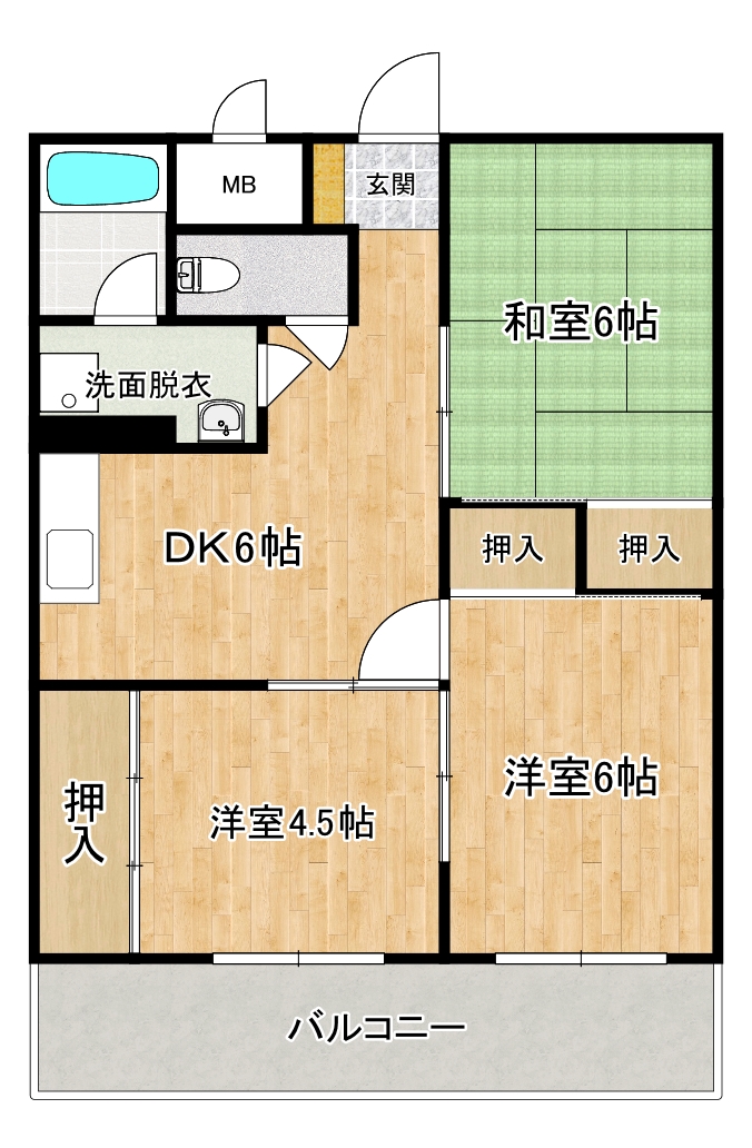 サンライズ青山の間取り