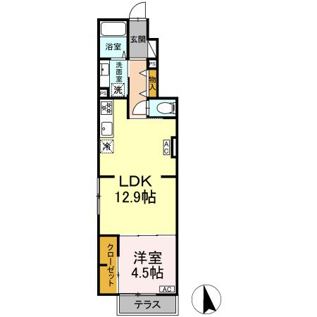 グラナーデ成城学園前Bの間取り