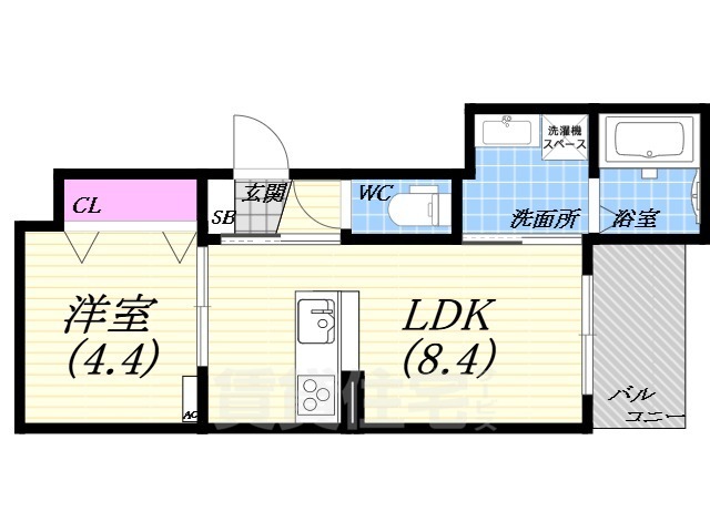 兵庫区芦原通3丁目ヘーベルメゾンの間取り