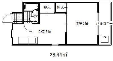 ヴィラ本山2の間取り