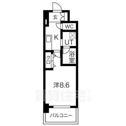 名古屋市中村区名駅南のマンションの間取り