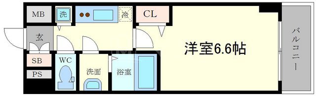 プレサンス京町堀ノースの間取り