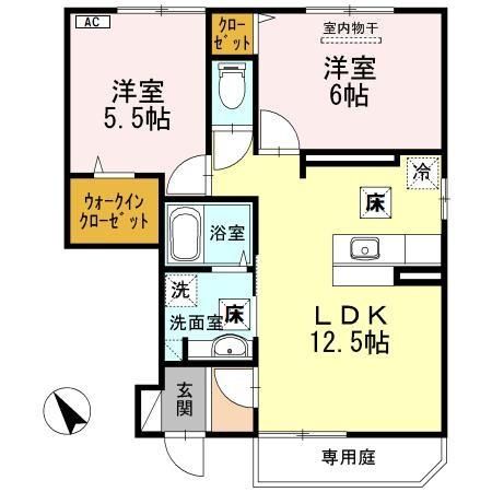 和歌山市松江北のアパートの間取り