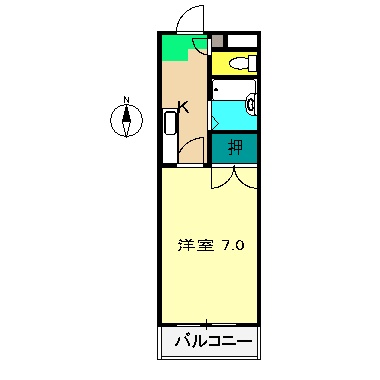 スチューデントハイツ島崎 3号館の間取り