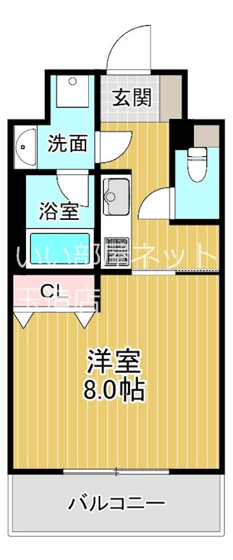 大阪市東成区大今里西のマンションの間取り