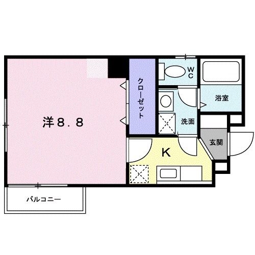 鹿児島市加治屋町のマンションの間取り