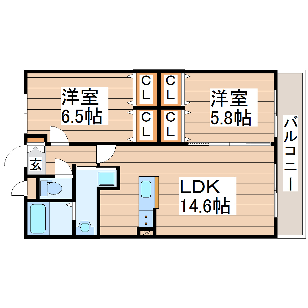 156南中山マンションの間取り