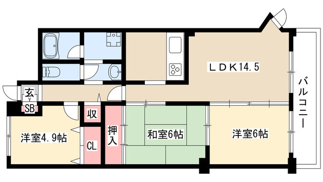 シャトレ御棚の間取り