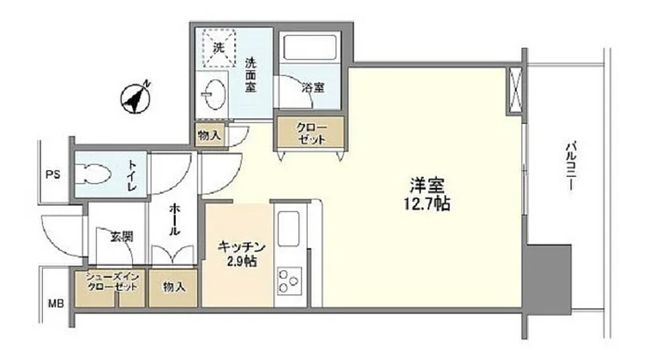 リガーレ日本橋人形町の間取り