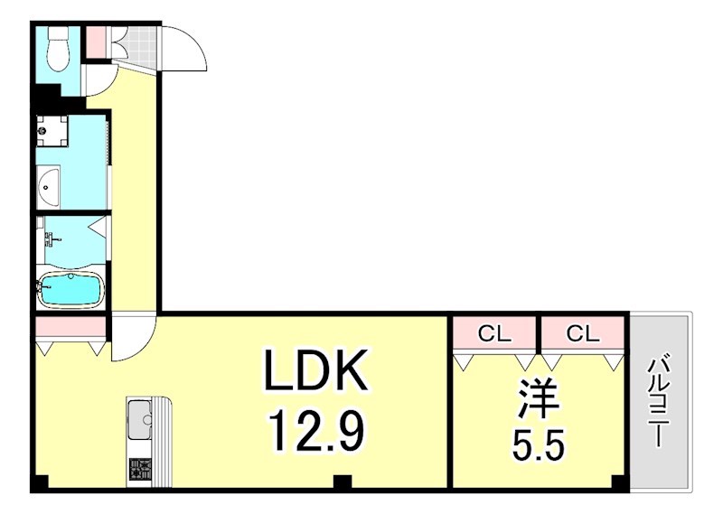 神戸市東灘区深江南町のマンションの間取り