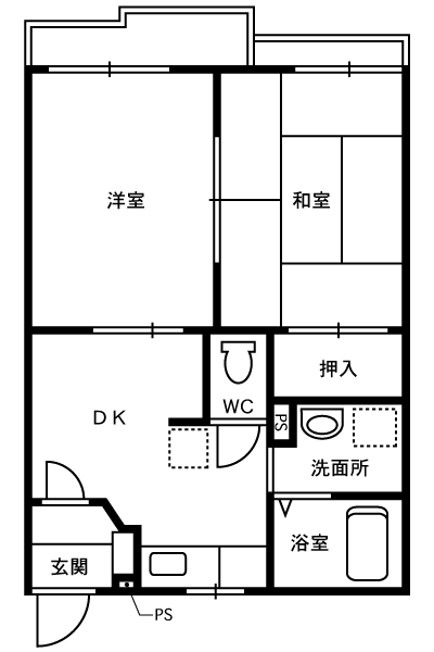 リッチハイム櫛林の間取り