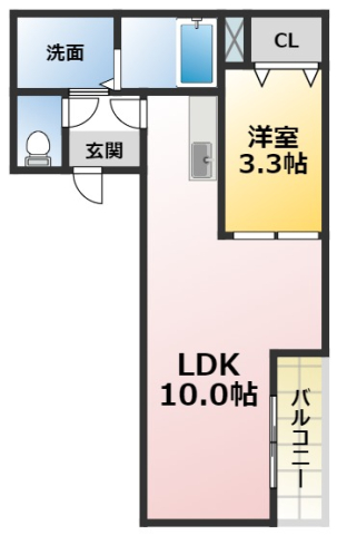 碧南市錦町のアパートの間取り