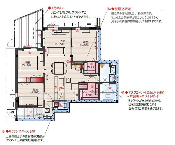 流山市おおたかの森北のマンションの間取り