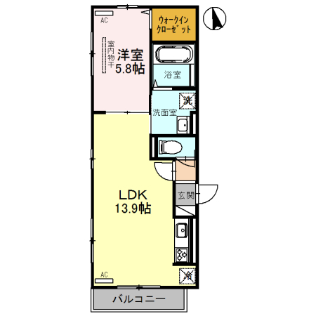 Ｄ－ｒｏｏｍモンテラルゴの間取り