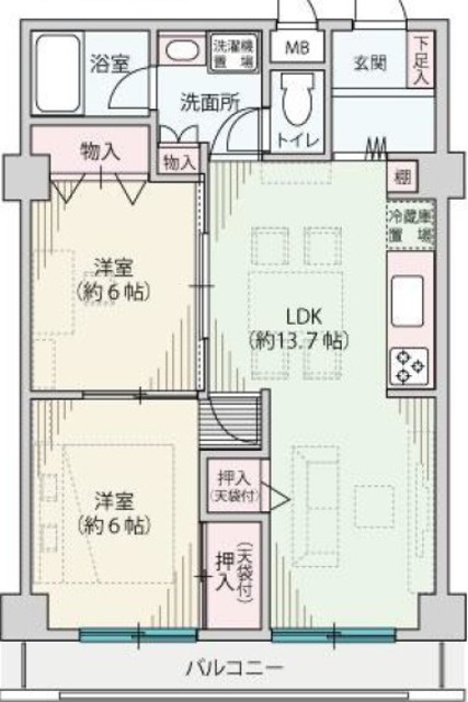 ライオンズマンション大森第８の間取り