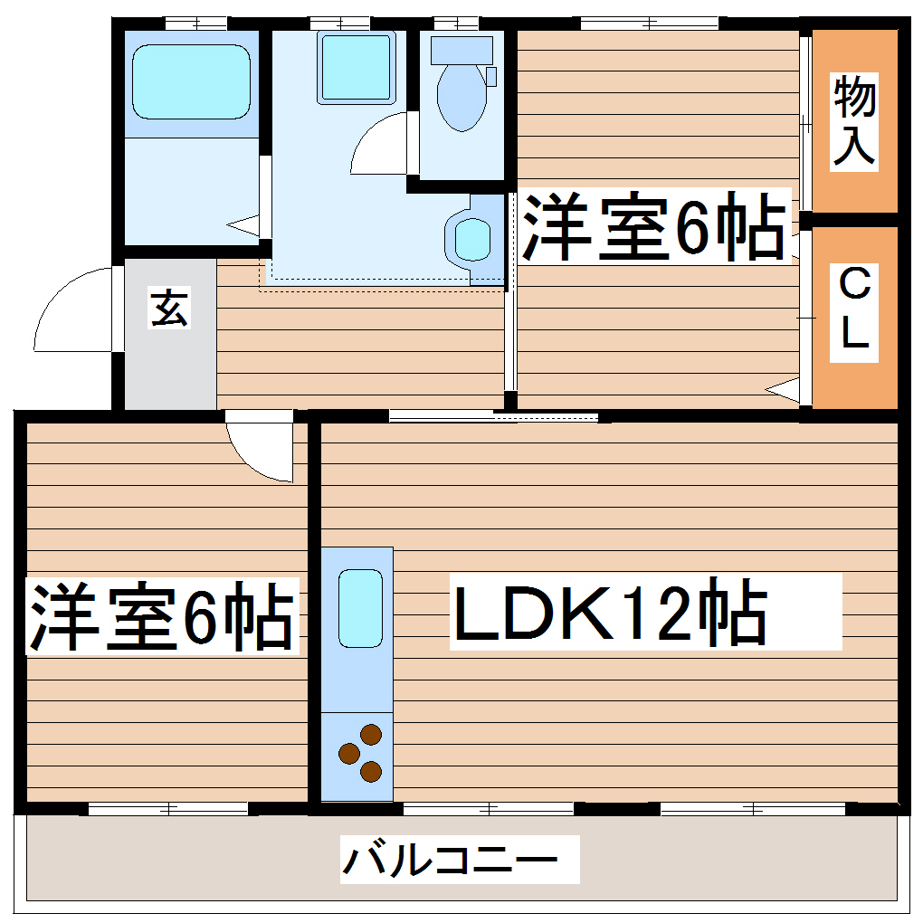 クローバーヒルマンションの間取り