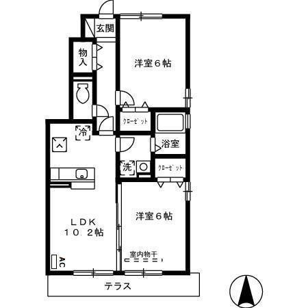 クレールコートまるこうの間取り