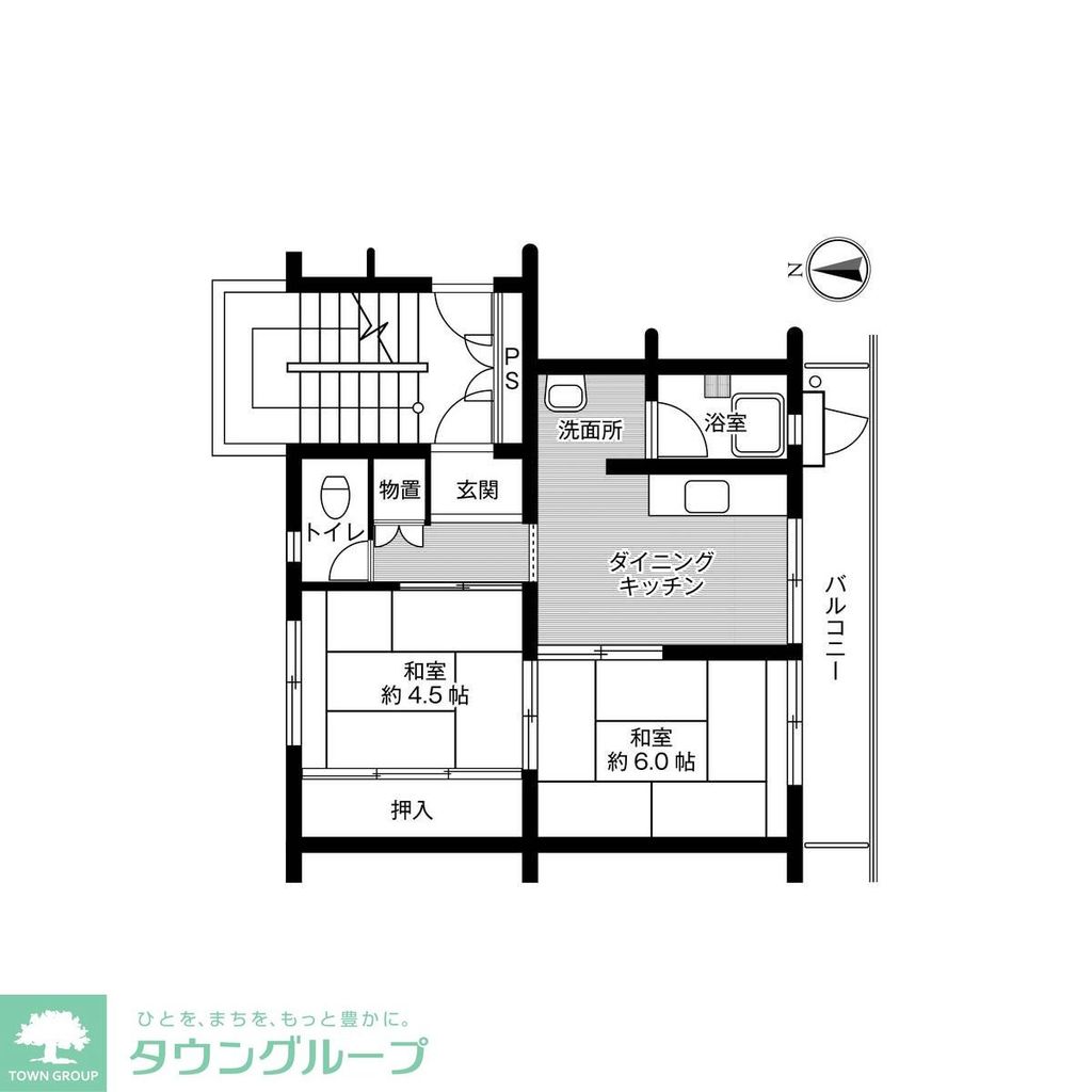 ビレッジハウス検見川3号棟 (508号室)の間取り