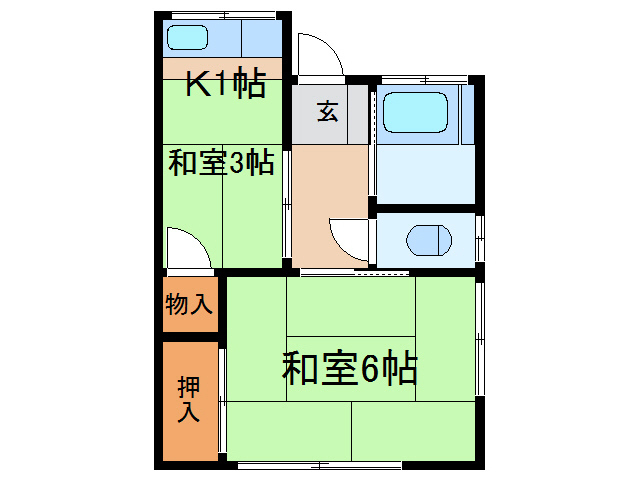 横浜市保土ケ谷区岩井町のアパートの間取り