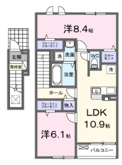 グリーンコートBの間取り