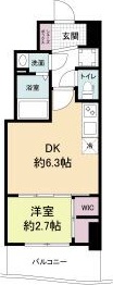 【大阪市浪速区幸町のマンションの間取り】