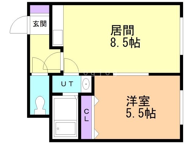 札幌市西区琴似二条のマンションの間取り