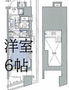 大阪市西区土佐堀のマンションの間取り