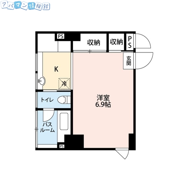 新潟市中央区医学町通２番町のマンションの間取り